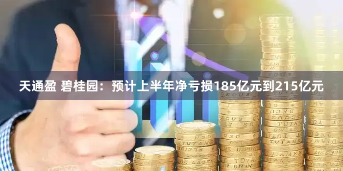 天通盈 碧桂园：预计上半年净亏损185亿元到215亿元