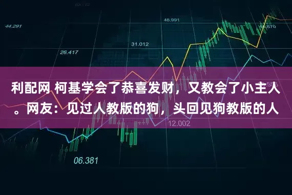 利配网 柯基学会了恭喜发财,又教会了小主人。网友:见过人教版的狗,头回见狗教版的人